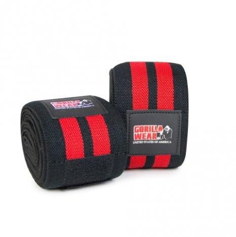 KNEE WRAPS - BLACK/RED - 250CM/98IN