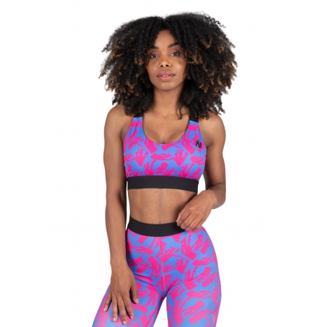 COLBY SPORTS BRA - BLUE/PINK