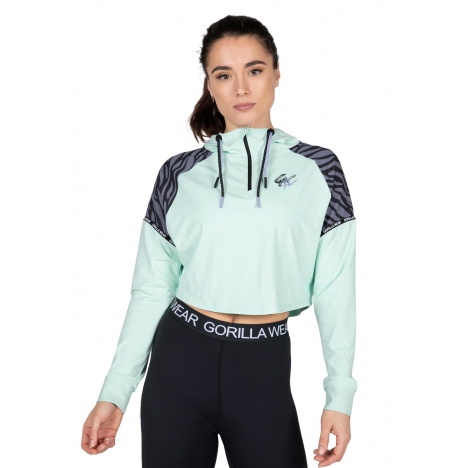 ZION CROPPED HOODIE - GREEN