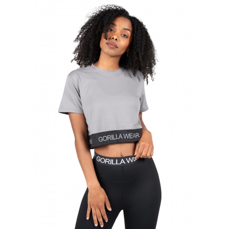 COLBY CROPPED T-SHIRT  - GRAY