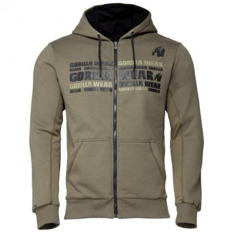 BOWIE MESH ZIPPED HOODIE - ARMY GREEN