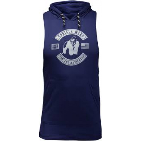 LAWRENCE HOODED TANK TOP - NAVY